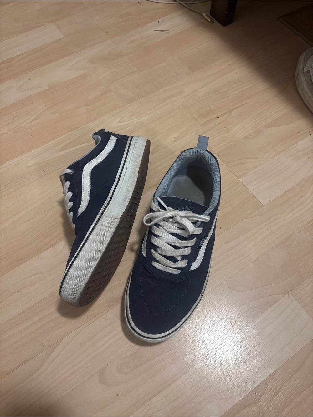 Vans Navy and Carolina Blue Classic Low-Top Sneakers